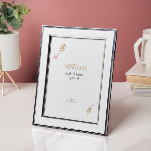 Sleek White Photo Frame 8 Inch - Picture frames and photo frames online | Home decor online