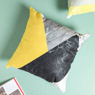 Abstract Yellow-Black Pillow Slip