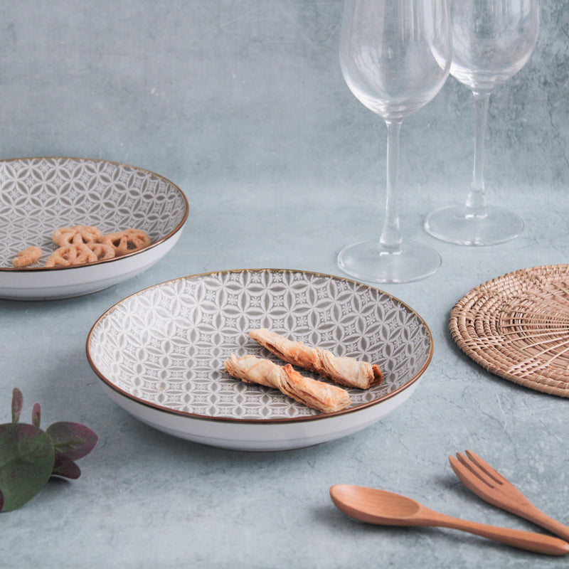 Engraved Plate - Serving plate, pasta plate, lunch plate, deep plate | Plates for dining table & home decor