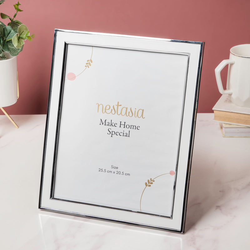 Sleek White Photo Frame 11 Inch - Picture frames and photo frames online | Home decor online