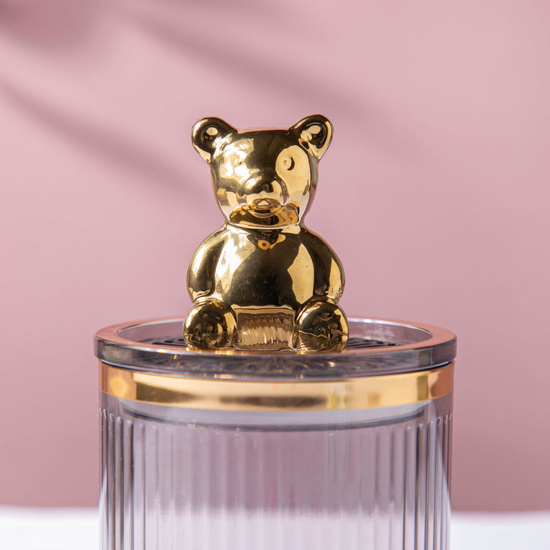 Vintage Jar With Bear Lid Ash Grey 350ml - Jar