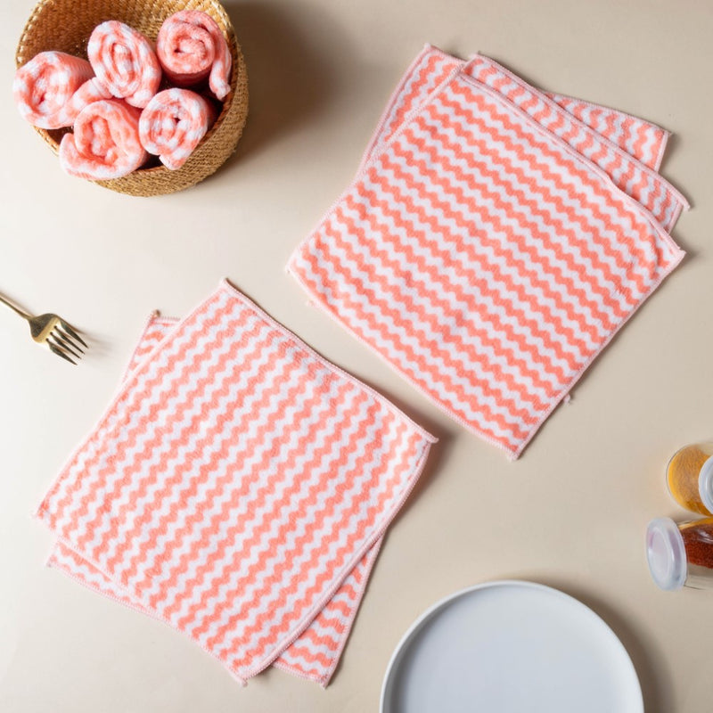 Soft Duster Cloth Peach Set Of 10 - Kitchen Tool