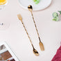 Bar Spoon With Fork Gold Set of 2