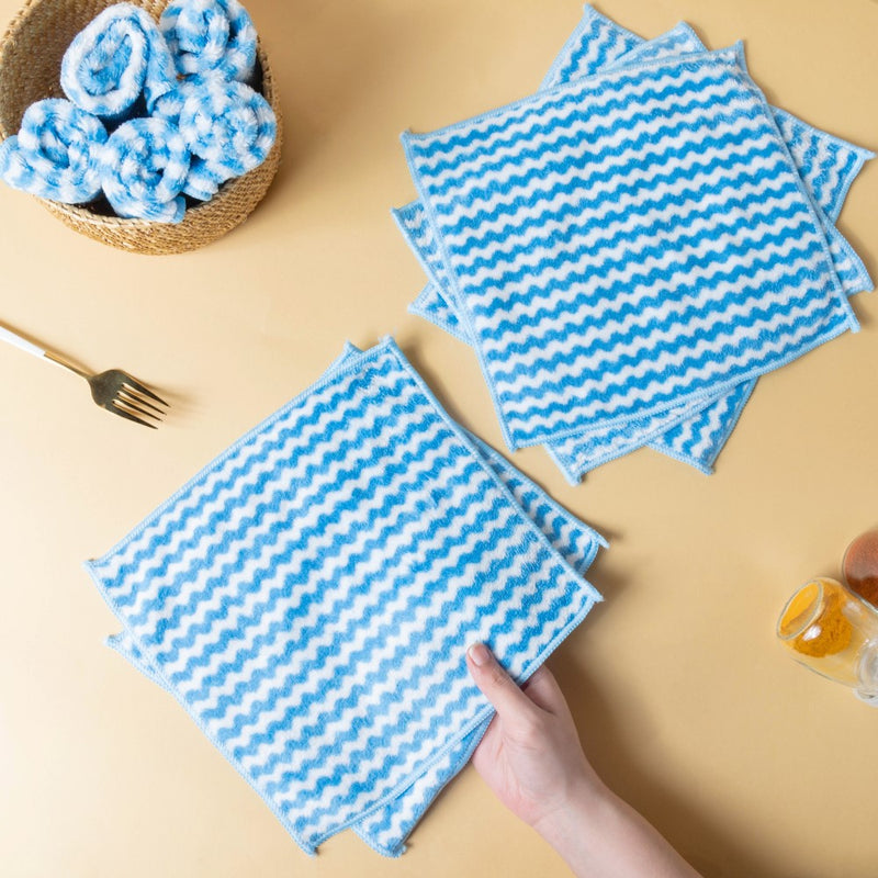 Soft Duster Cloth Blue Set Of 10 - Kitchen Tool