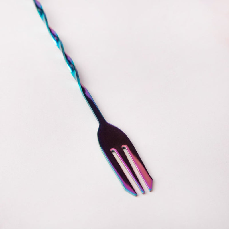 Bar Spoon With Fork Multicolour Set of 2