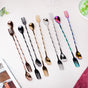 Bar Spoon With Fork Rose Gold Set of 2