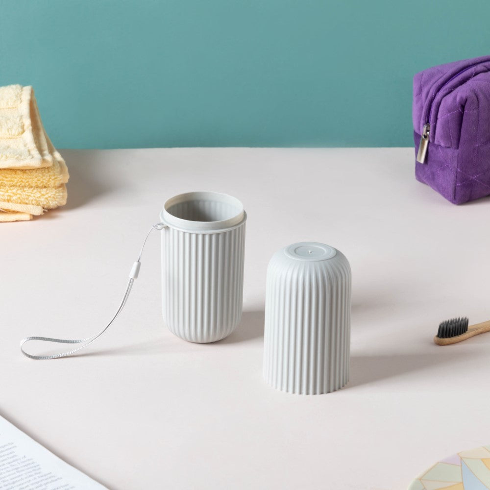 Travel Makeup Brush Holder Kit Grey Set Of 2