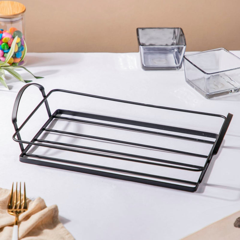 Glass Bowl With Metal Tray Set Of 7 200ml - Serving bowls, small glass bowls, snack serving bowls, section bowls, fancy serving bowls | Bowls for dining table & home decor