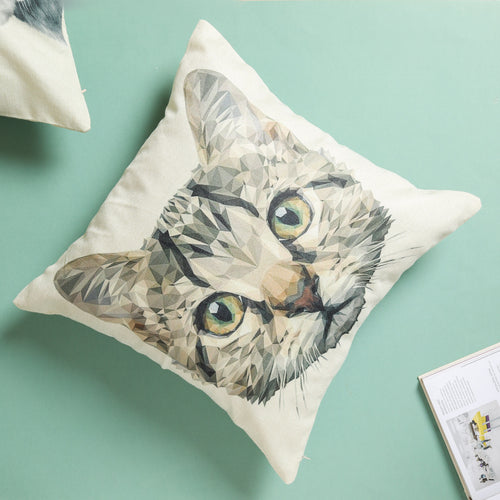Cute Cat Couch Pillow Cover