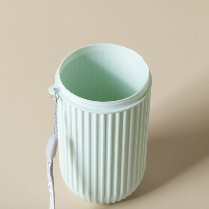 Capsule Shaped Portable Storage Bottle Green Set Of 2