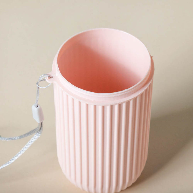 Capsule Shaped Portable Storage Bottle Pink Set Of 2