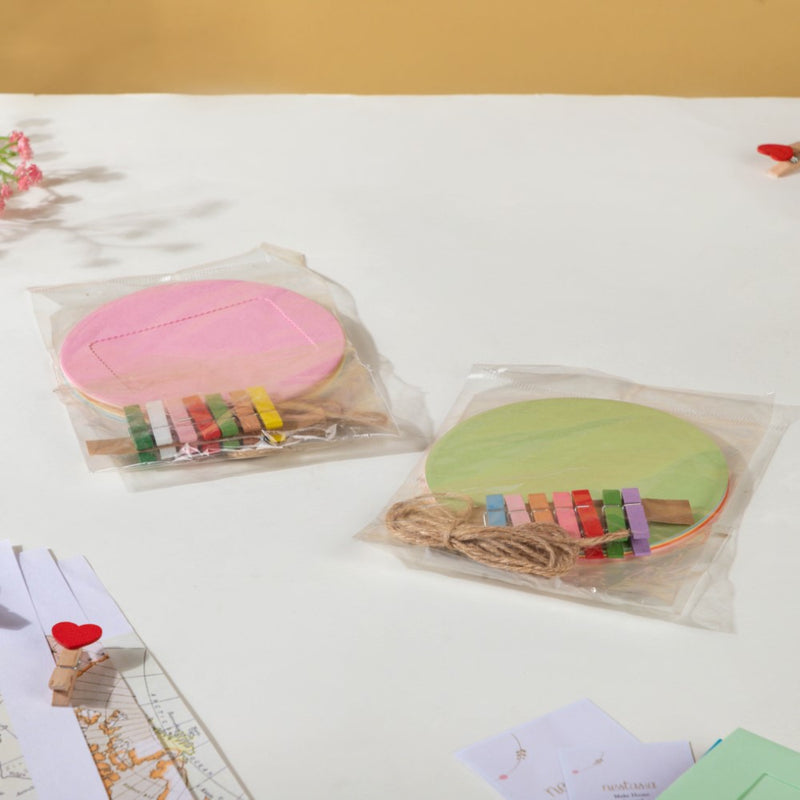 Round DIY Wall Hanging Picture Frame Set Of 2