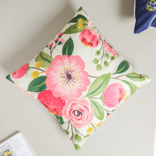 Flower Bloom Throw Pillow Cover