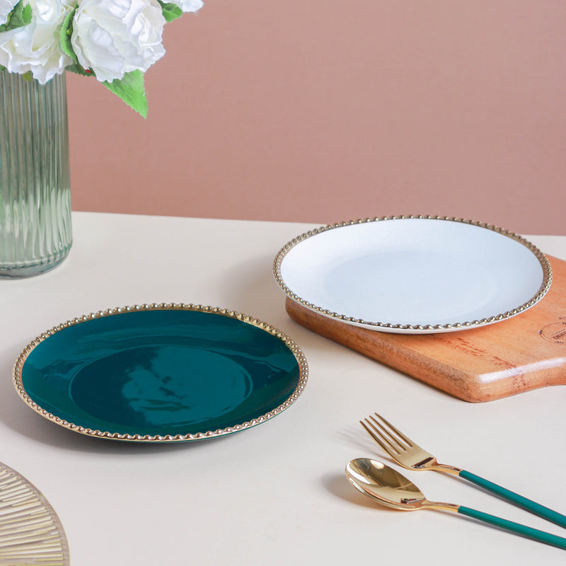 Glazed Ceramic Appetizer Plate - Serving plate, snack plate, dessert plate | Plates for dining & home decor