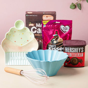 Cupcake O'clock Bakeware Essentials Gift Hamper Of 7