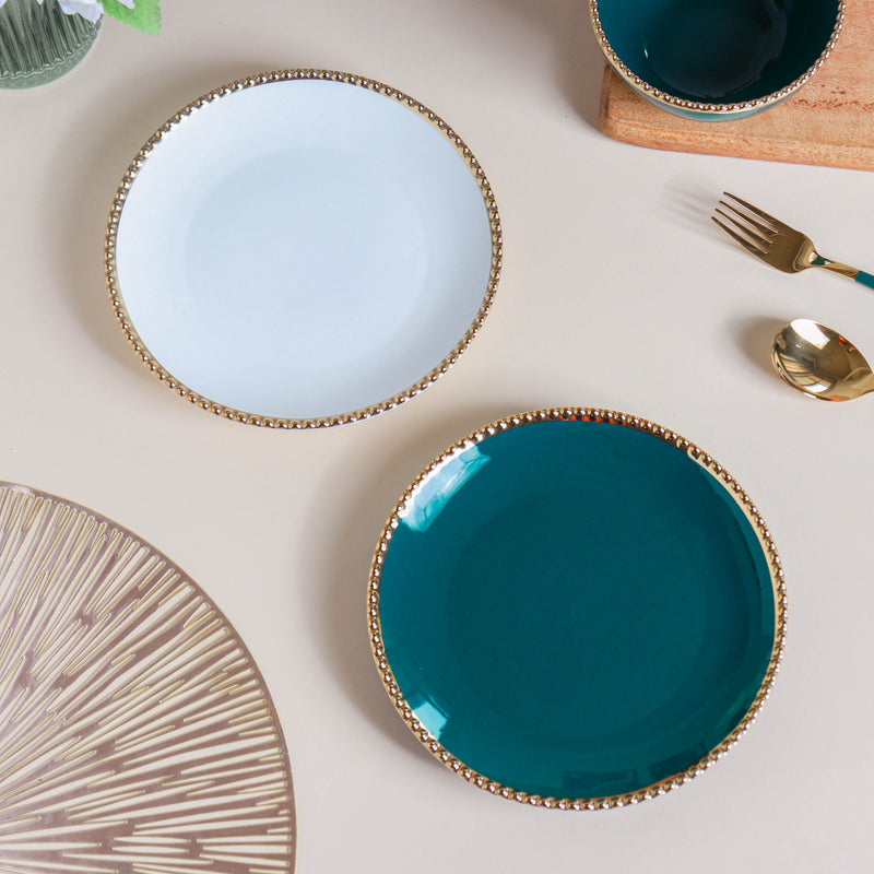 Glazed Ceramic Appetizer Plate - Serving plate, snack plate, dessert plate | Plates for dining & home decor