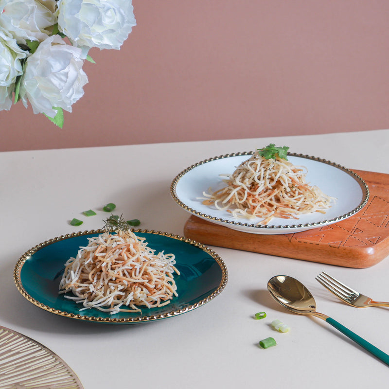 Glazed Ceramic Appetizer Plate - Serving plate, snack plate, dessert plate | Plates for dining & home decor