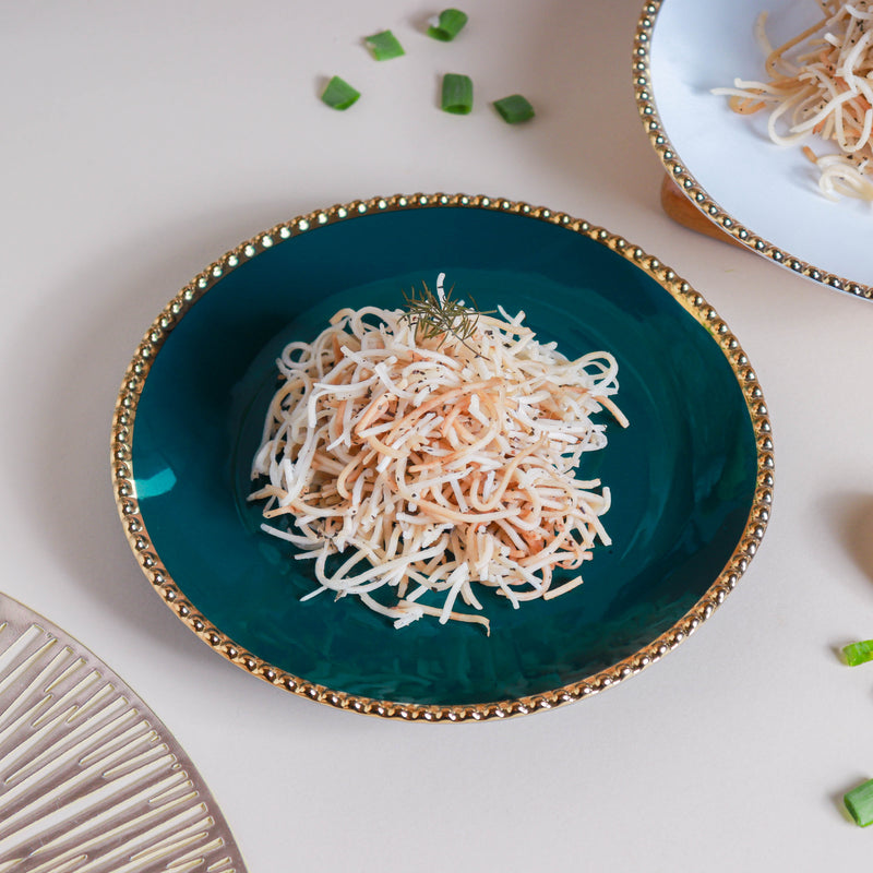 Glazed Ceramic Appetizer Plate - Serving plate, snack plate, dessert plate | Plates for dining & home decor