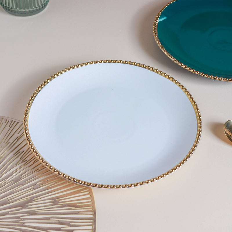 Glazed Ceramic Dinner Plate - Serving plate, lunch plate, ceramic dinner plates| Plates for dining table & home decor