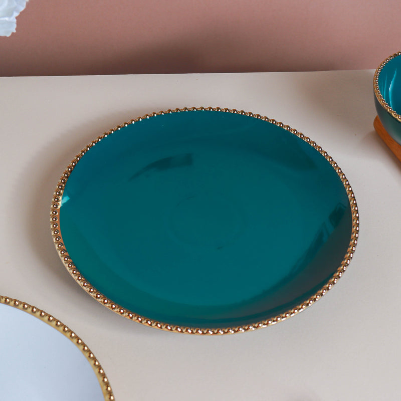 Glazed Ceramic Dinner Plate - Serving plate, lunch plate, ceramic dinner plates| Plates for dining table & home decor