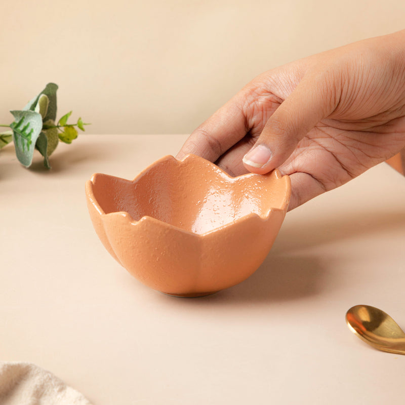 Cherry Blossom Peach Pudding Bowl 150 ml - Bowl, ceramic bowl, dip bowls, chutney bowl, dip bowls ceramic | Bowls for dining table & home decor 
