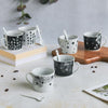 Black and White Cup Set- Tea cup, coffee cup, cup for tea | Cups and Mugs for Office Table & Home Decoration