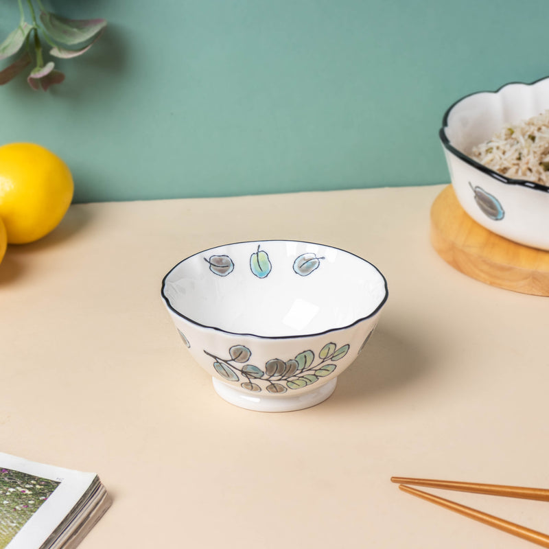 Aspen Leaves Snack Bowl Small 300 ml - Bowl, soup bowl, ceramic bowl, snack bowls, curry bowl, popcorn bowls | Bowls for dining table & home decor