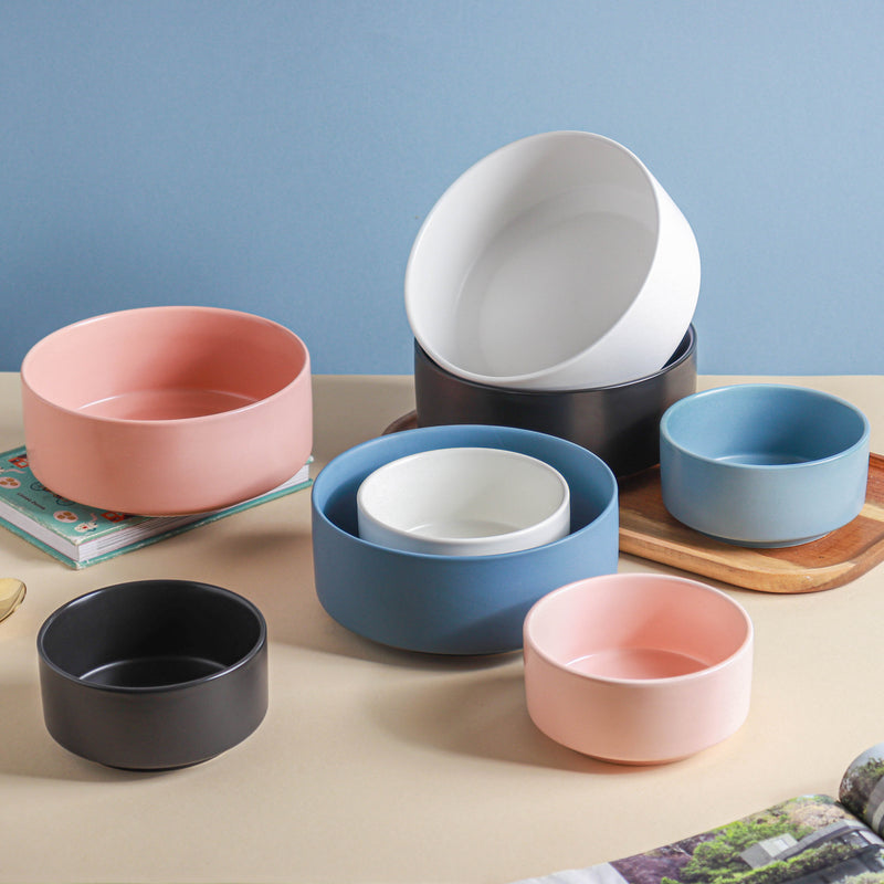 Pastel Snack Bowl 450 ml - Bowl,ceramic bowl, snack bowls, curry bowl, popcorn bowls | Bowls for dining table & home decor