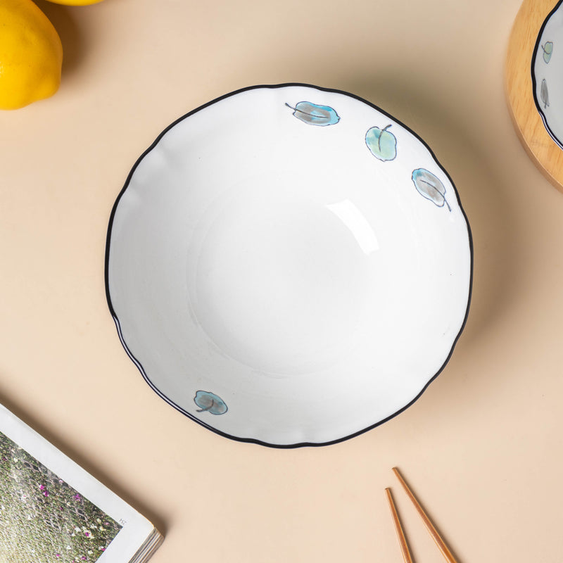 Aspen Leaves Serving Bowl 7.5 Inch - Ceramic bowl, serving bowls, noodle bowl, salad bowls | Bowls for dining table & home decor