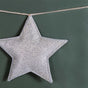 Festive Shimmery Star Bunting Silver 98 Inch - Festive Shimmery Star Bunting, Silver Star Bunting, Decorative Star Garland, Shimmery Silver Decor