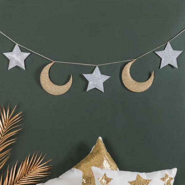 Festive Star And Moon Bunting 98 Inch