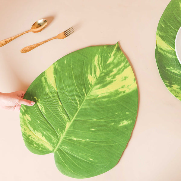 Tropical Leaf Table Mat Set of 2 Online - Premium Table Mat | Nestasia