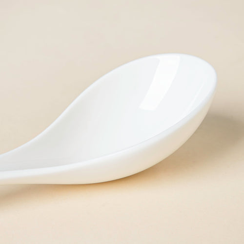Ceramic Serving Spoon White And Yellow