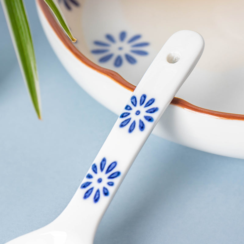 Blue Daisy Soup Spoon
