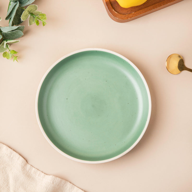 Muted Green Snack Plate 6.5 Inch - Serving plate, snack plate, dessert plate | Plates for dining & home decor