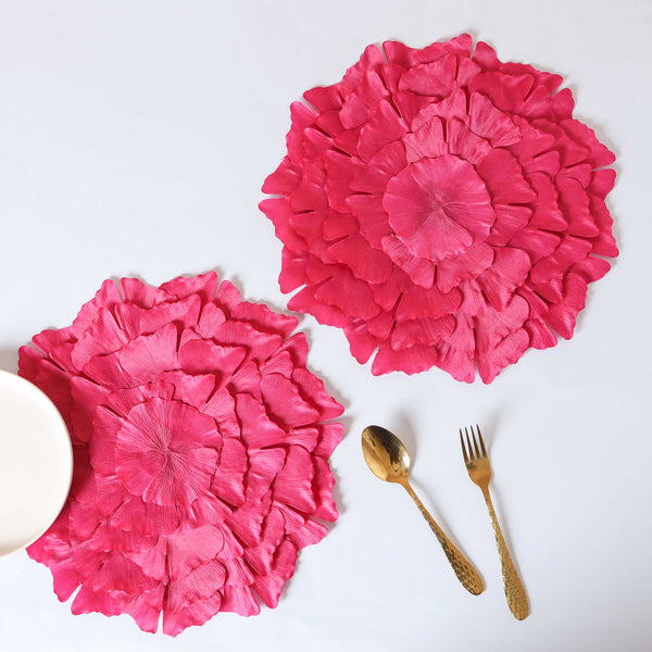 Fabric Flower Placemat Set of 2