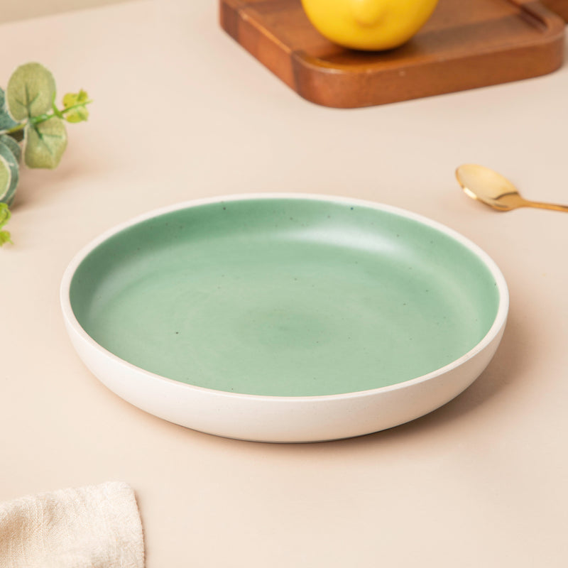 Muted Green Snack Plate 6.5 Inch - Serving plate, snack plate, dessert plate | Plates for dining & home decor