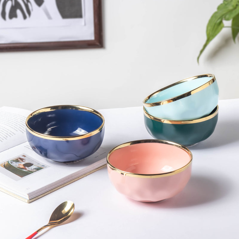 Midnight Blue Ceramic Soup Bowl - Bowl, soup bowl, ceramic bowl, snack bowls, curry bowl, popcorn bowls | Bowls for dining table & home decor