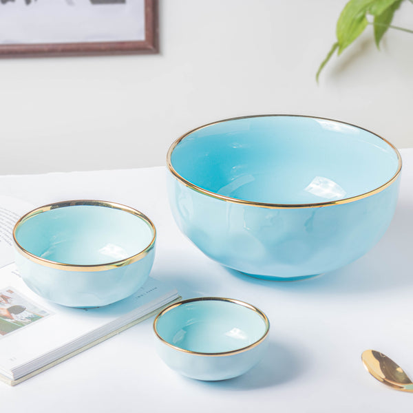Blue Jay Serving Bowl 8 Inch - Bowl, ceramic bowl, serving bowls, noodle bowl, salad bowls, bowl for snacks | Bowls for dining table & home decor