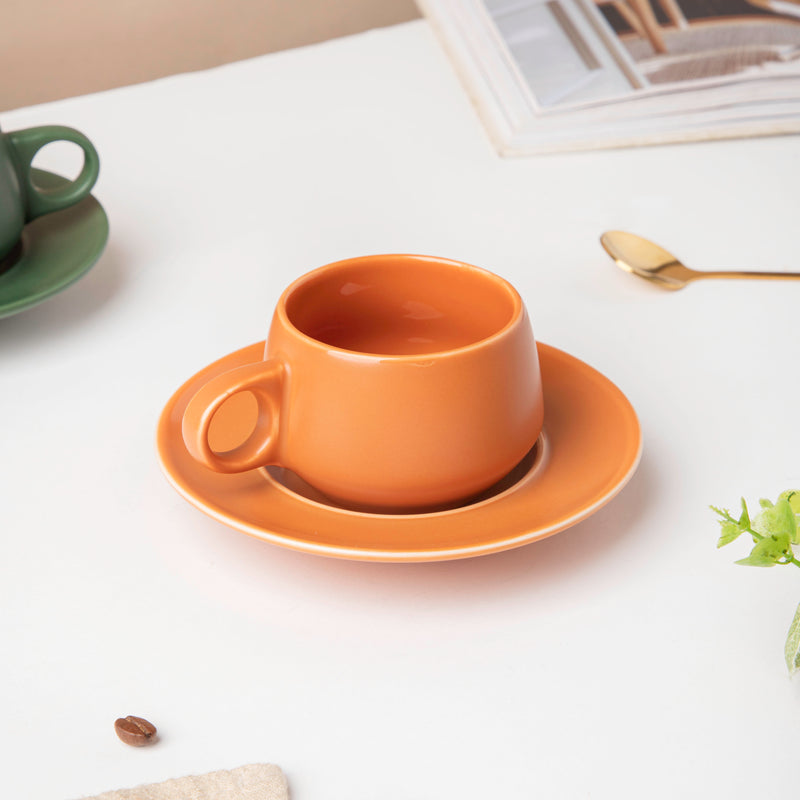 Matt Brown Cup Set 100 ml- Tea cup, coffee cup, cup for tea | Cups and Mugs for Office Table & Home Decoration