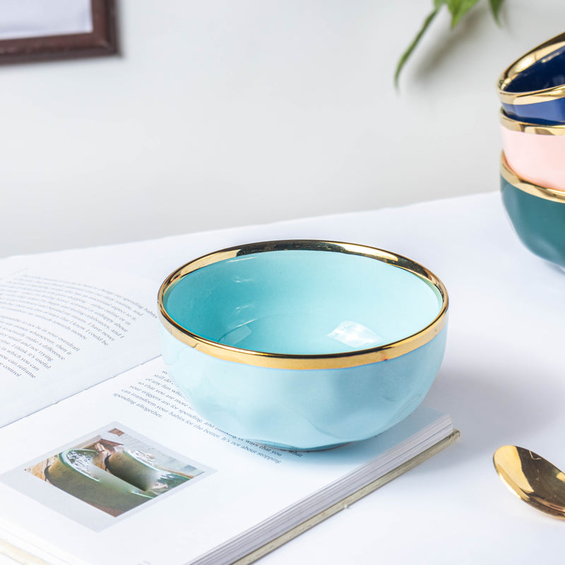 Blue Jay Ceramic Soup Bowl - Bowl, soup bowl, ceramic bowl, snack bowls, curry bowl, popcorn bowls | Bowls for dining table & home decor