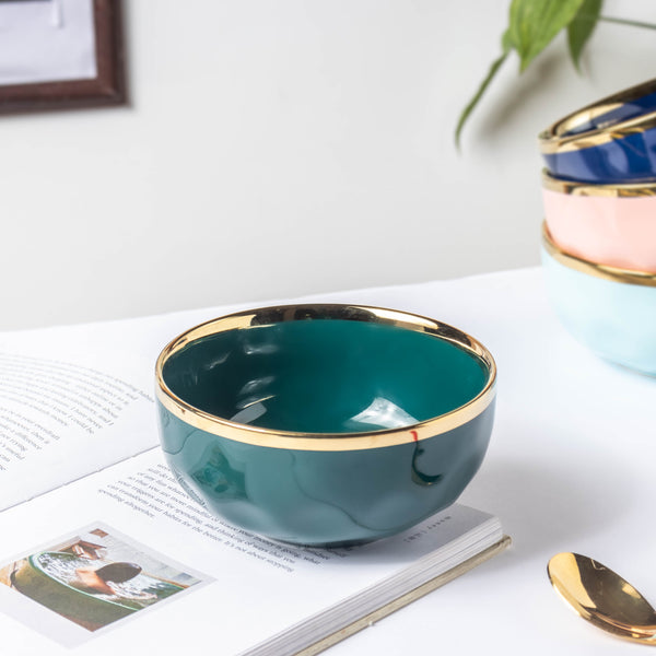 Greenwave Ceramic Soup Bowl - Bowl, soup bowl, ceramic bowl, snack bowls, curry bowl, popcorn bowls | Bowls for dining table & home decor