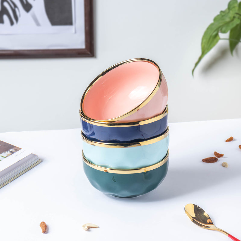 Midnight Blue Ceramic Soup Bowl - Bowl, soup bowl, ceramic bowl, snack bowls, curry bowl, popcorn bowls | Bowls for dining table & home decor