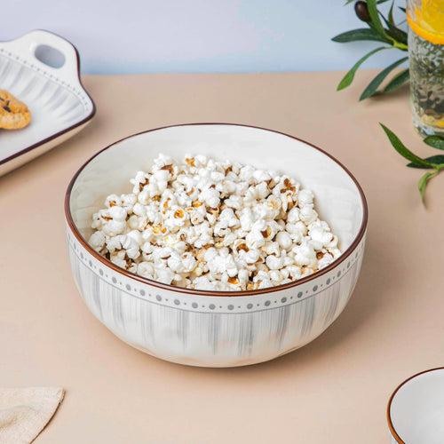 Anhui Ceramic Serving Bowl With Handles 9 Inch 500 ml Nestasia