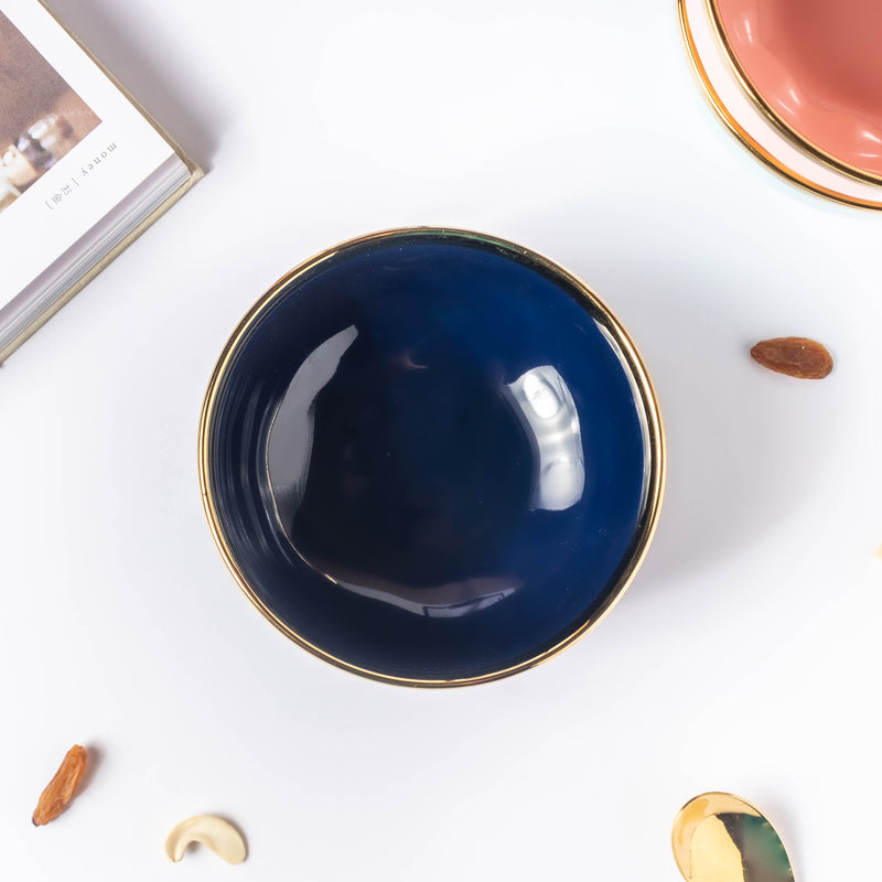 Midnight Blue Ceramic Soup Bowl - Bowl, soup bowl, ceramic bowl, snack bowls, curry bowl, popcorn bowls | Bowls for dining table & home decor