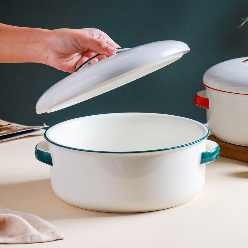 Toujours Serving Bowl With Lid - Serving bowl with lid, ceramic bowls with lids, noodle bowl, curry bowl, oven bowl, soup bowl with handle | Bowls for dining table & home decor