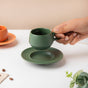 Sage Green Cup Set 100 ml- Tea cup, coffee cup, cup for tea | Cups and Mugs for Office Table & Home Decoration