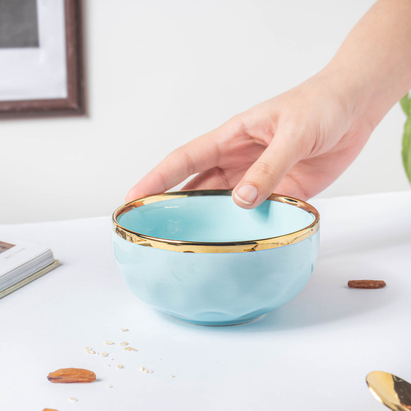 Blue Jay Ceramic Soup Bowl - Bowl, soup bowl, ceramic bowl, snack bowls, curry bowl, popcorn bowls | Bowls for dining table & home decor