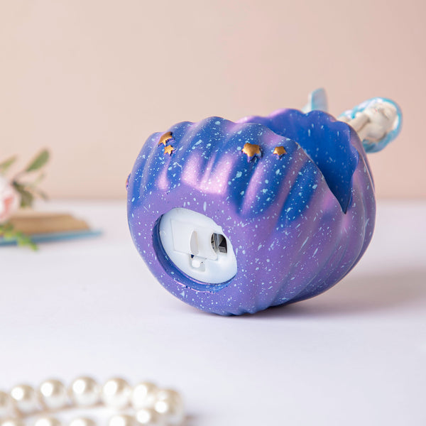 Starry Shell Mermaid Decor With Dark Blue