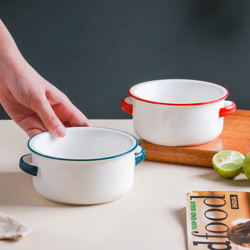 Toujours Side Bowl With Handle 350 ml - Bowl,ceramic bowl, snack bowls, curry bowl, popcorn bowls | Bowls for dining table & home decor